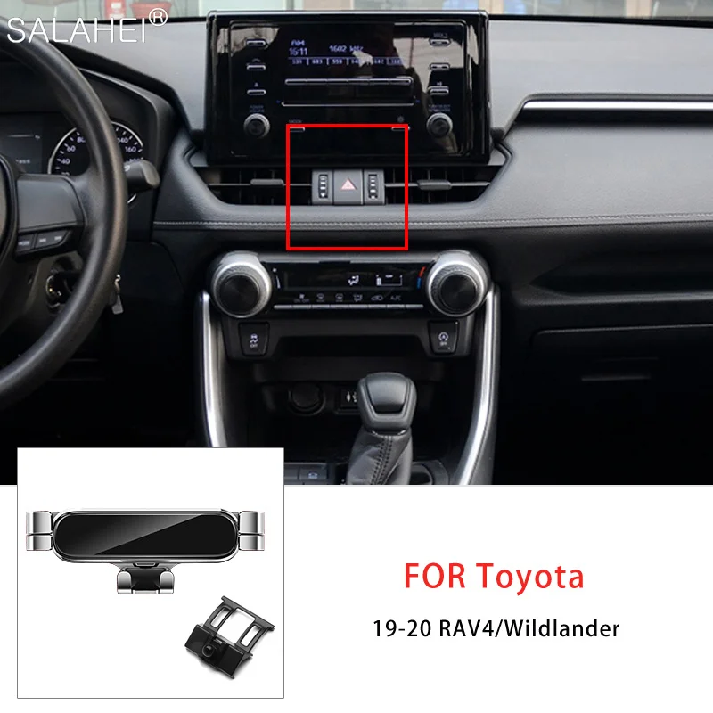 Gravity Car Mobile Phone Holder For Toyota RAV4 XA50 2019 2020 2021 Air Vent Mount Cover GPS Support Stand 360 Rotatable Bracket  - buy with discount