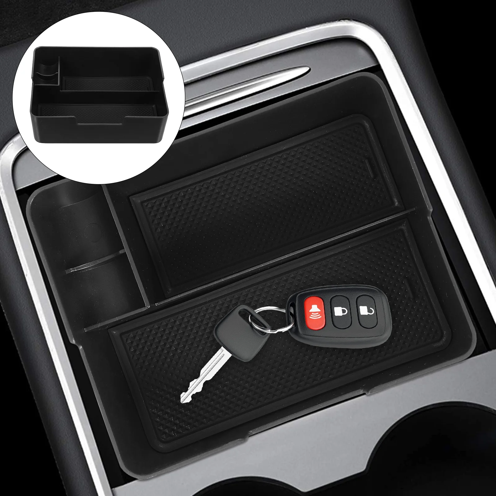 

Vehicle Storage Box Multifunctional Storage Container Plastic Phone Holder