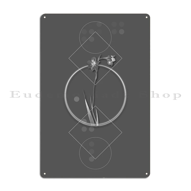 

Vintage Sword Lily Flower Metal Sign Club Living Room Club Bar Cave Printing Tin Sign PosterWall Decoration