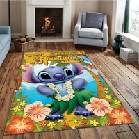 stitch animated film 3d print cute cartoon animal stitch floor mat living room carpet soft flannel play mat for boys and girls