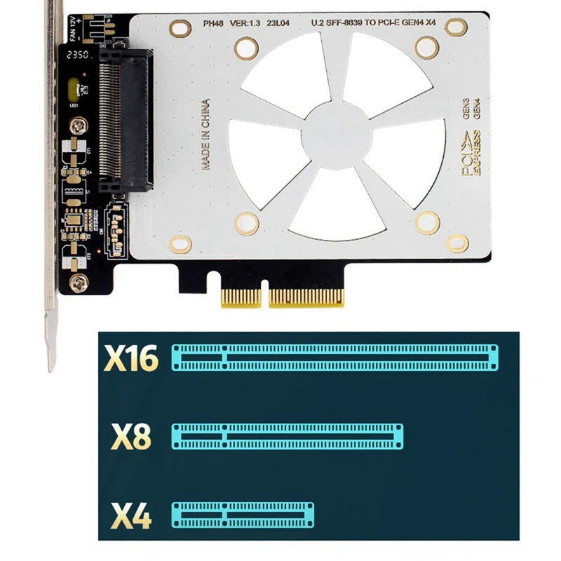 Адаптер U.2-PCIE PCI Express 3 0 X4/X8/X16 к стандарту SFF-8639 U.2 адаптер для Nvme PCIE U2 SSD SATA 750 дюйма