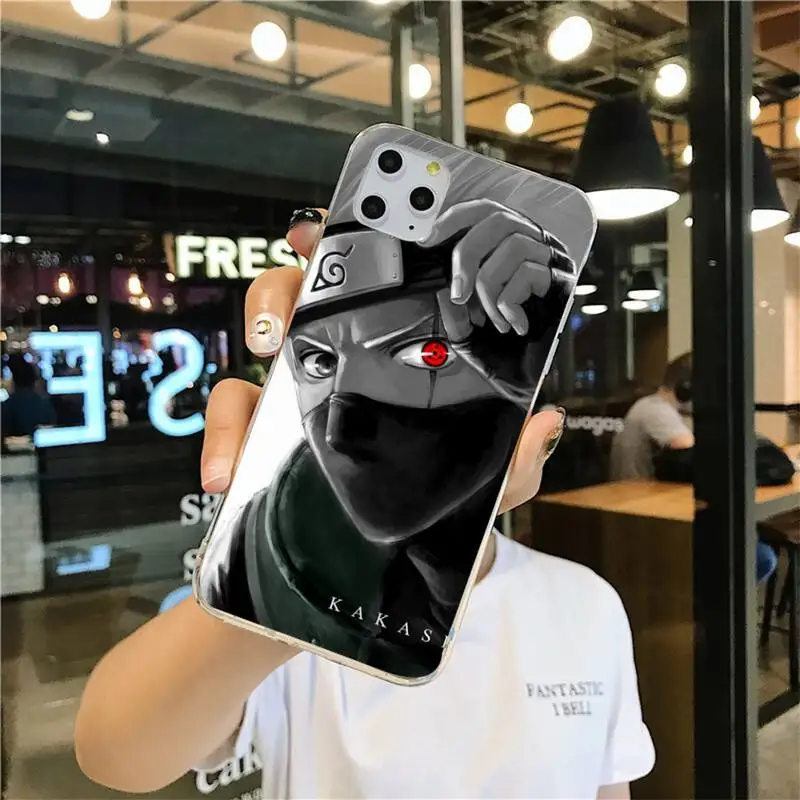 Чехол для телефона Какаси Наруто iphone 13 12 11 Pro Mini XS Max 8 7 Plus X SE 2020 XR силиконовый