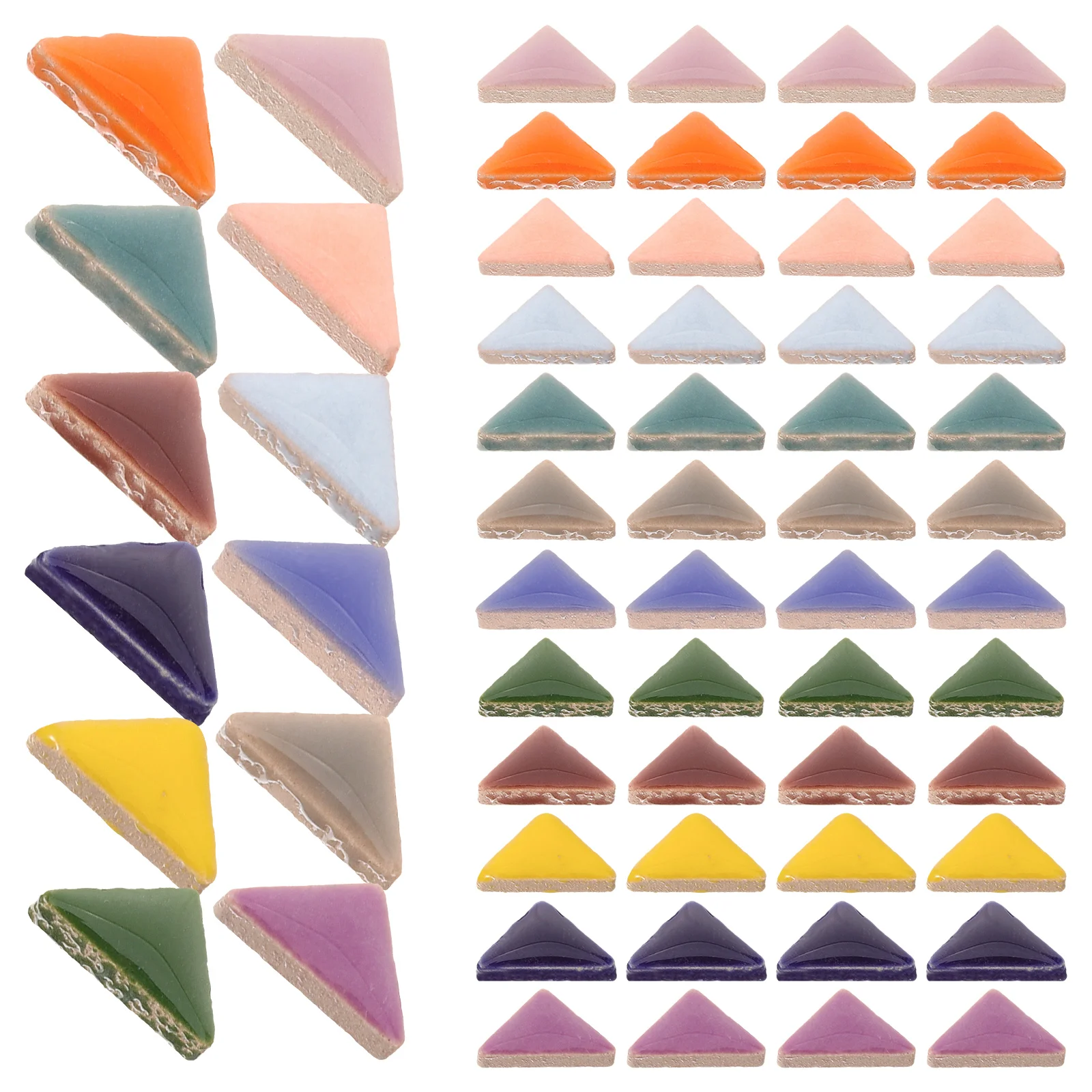 Треугольная керамическая мозаичная плитка для рукоделия ломтики мелкие проекты