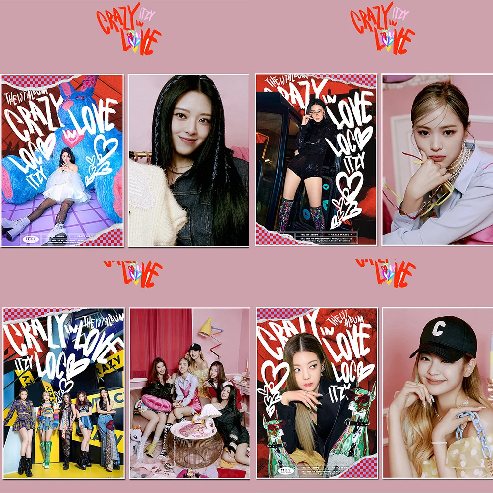 

2 шт./компл. Kpop ITZY, новый альбом CRAZY IN LOVE, постер, HD фото, картина, комната, домашний декор, настенные наклейки, декор для стен, LOCO, оптовая продаж...