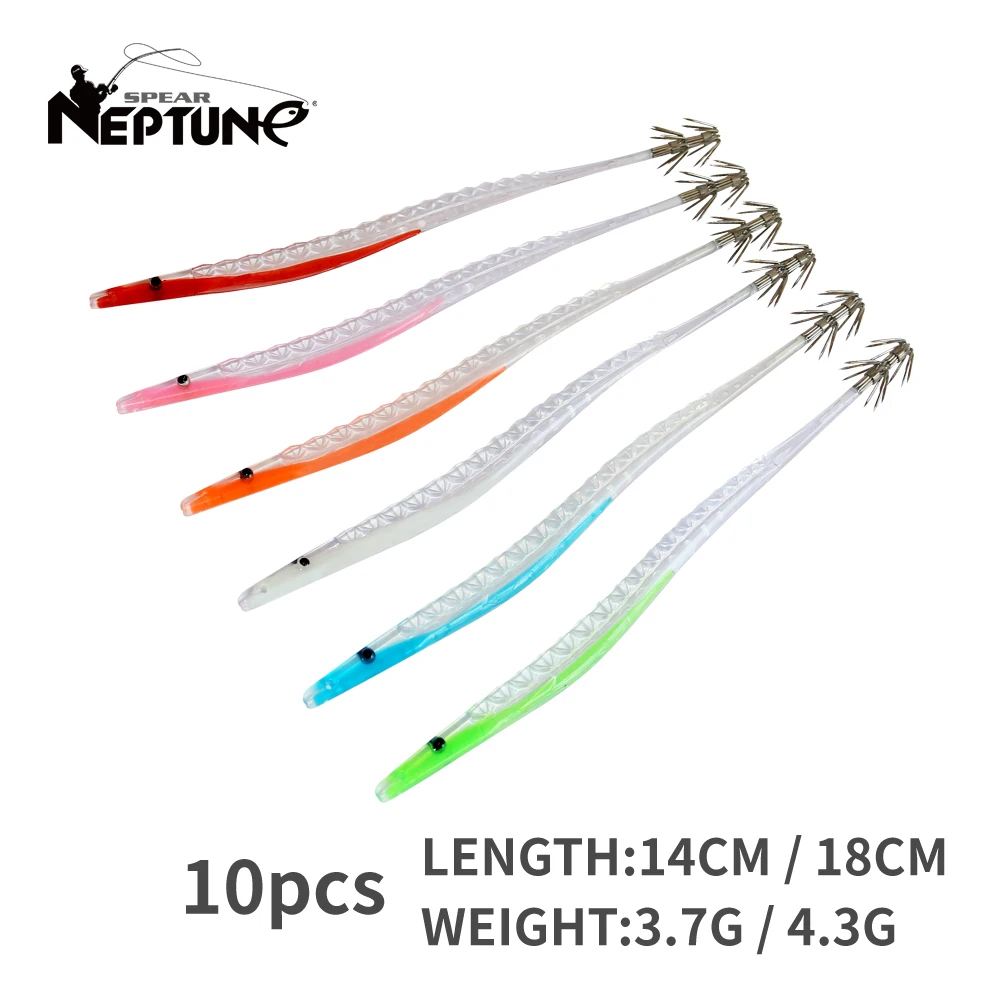 10Pcs Wood Shrimp Fishing Lures Artificial Octopus Lure Squid Jig Fishhooks Cuttlefish Lure Hard Bait Kit For Sea Accessories