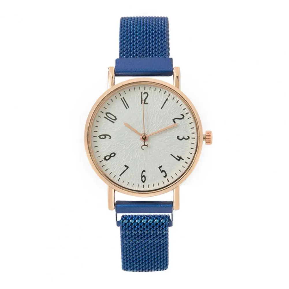 Женские кварцевые часы с круглым циферблатом магнитный Соединительный ремешок