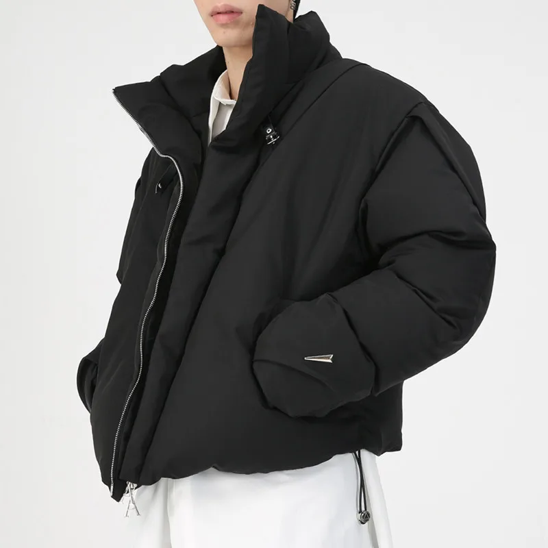 New Autumn Winter Cotton Padded Coat Trendy Bread Coat Korean Short Parkas Warm Keeping Trend Ins Vintage Button Puffy Outwear