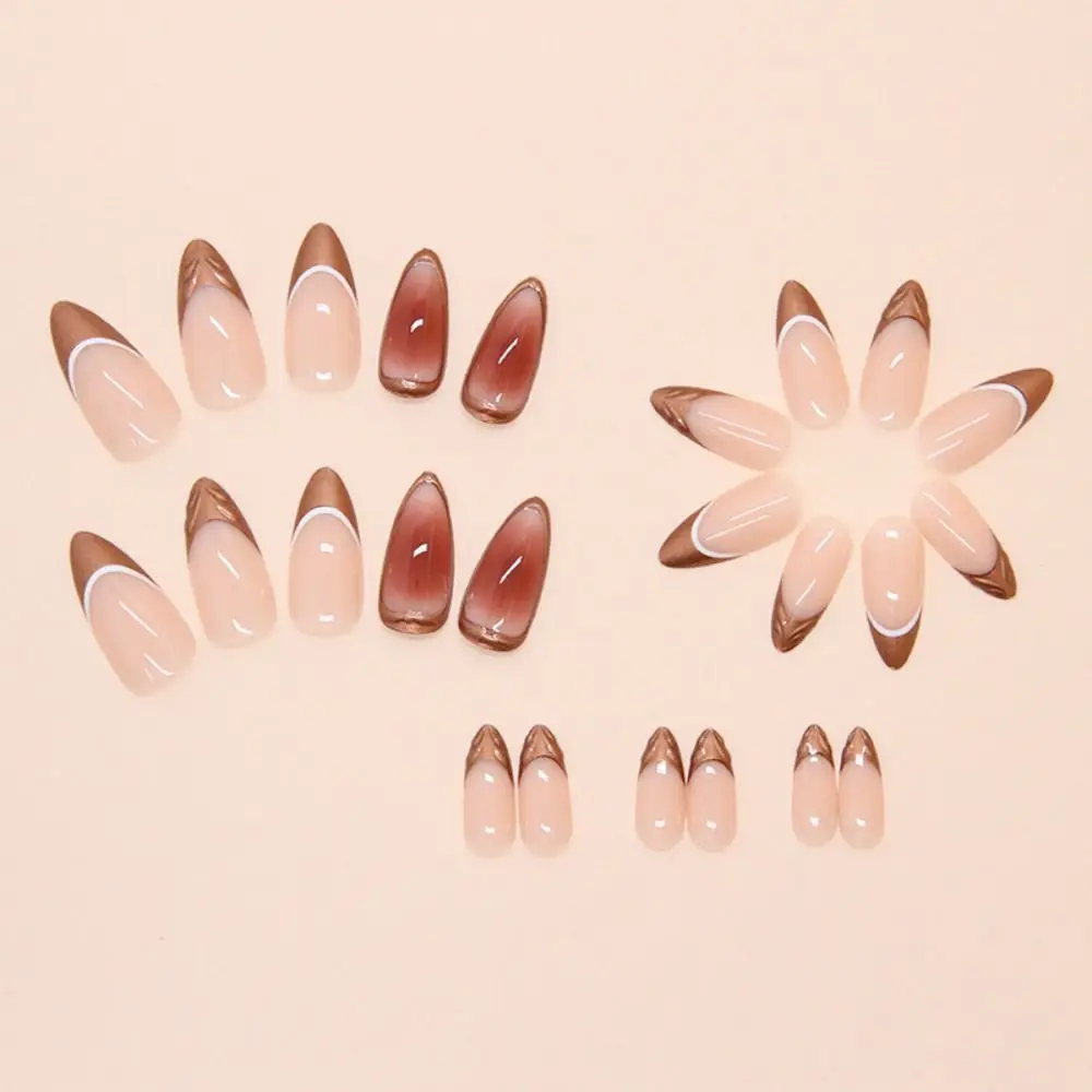 Маникюр Длинные миндалевидные и балерины Накладные ногти Красный