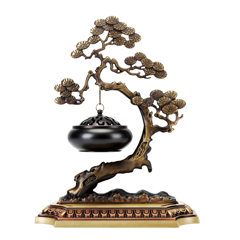 

Welcome Pine Pure Copper Incense Burner Incense Home Indoor Bluetooth Music Hanging Hanging Furnace Sandalwood Incense