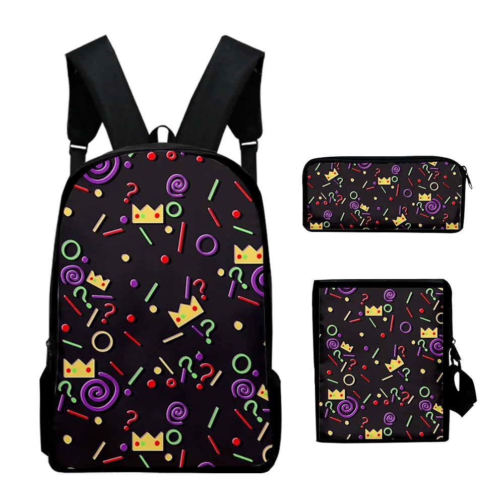 

Trendy Tommyinnit Georgenotfound Quackity Wilbur Soot 3D 3pcs/Set School Bag Daypack Backpack Inclined shoulder bag Pencil Case