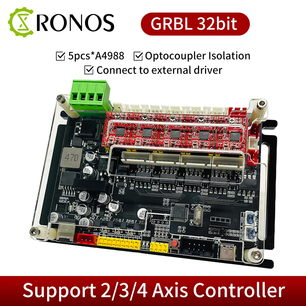New GRBL 4Axis Stepper Motor Controller Control Board With Offline/300/500W Spindle USB Driver Board For CNC Laser Engraver
