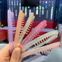 candy color toothed antiskid hairband jelly ribbon toothed hairband for girls headwear styling tools headband plastic hair hoop