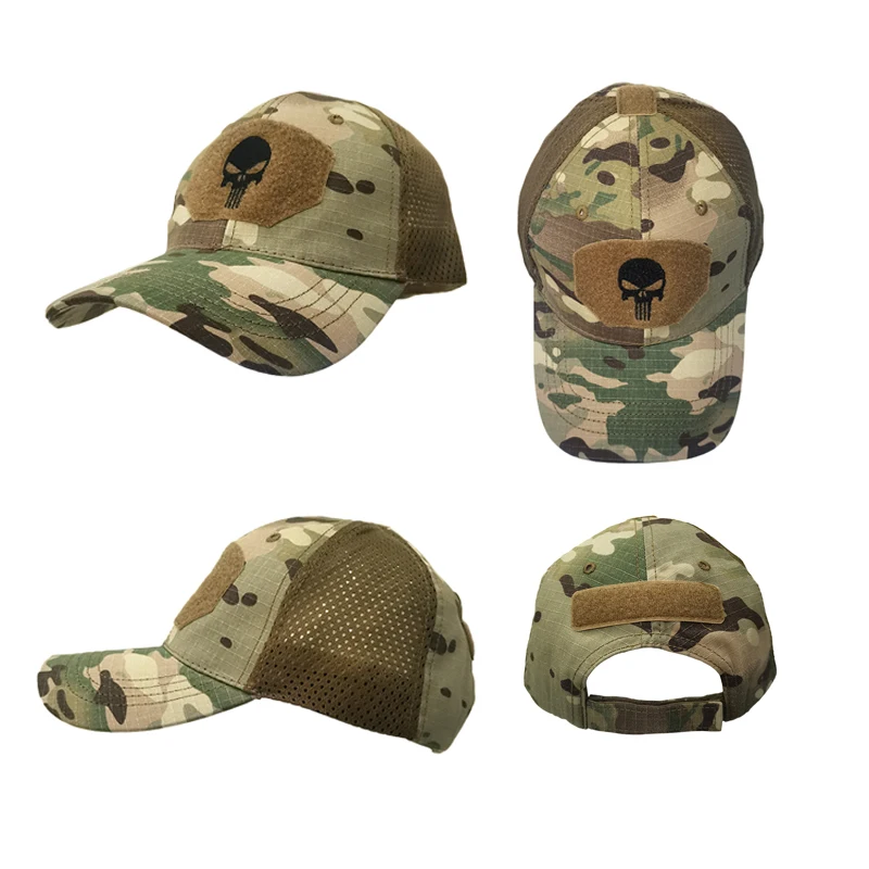 Кепка-Снэпбэк Мужская тактическая камуфляжная кепка в стиле милитари с черепом