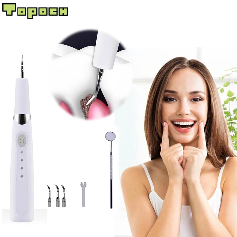 

Painless Ultrasonic Tooth Scaler for Oral Hygiene Anesthesia Free Calculus Plaque Tartar Remover 3 Working Modes with Light