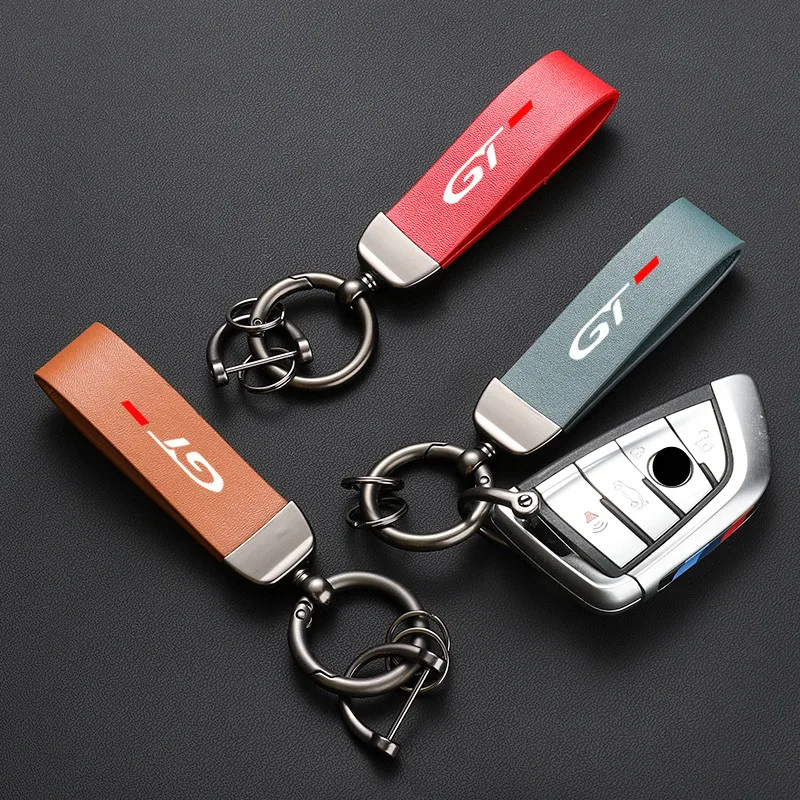 

GT High-end Car Keychain Pendant Key Chain Holder Key Car Trinket Keyring for Peugeot GT 508 5008 3008 208 2008 308 Accessories