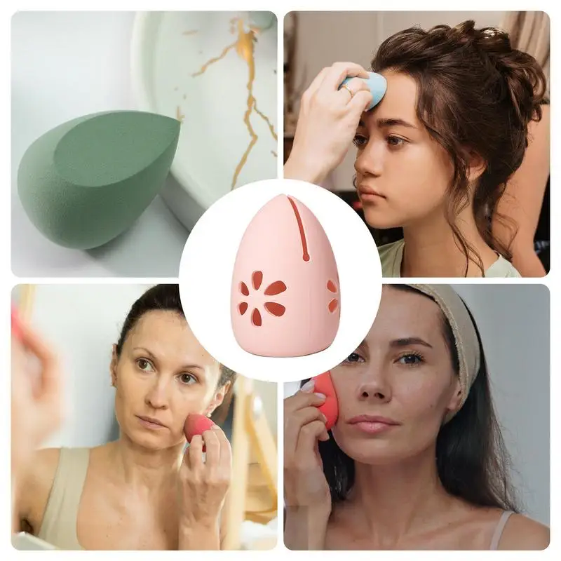 Красота губка держатель Путешествия Макияж Яйцо хранения силиконовая красота с