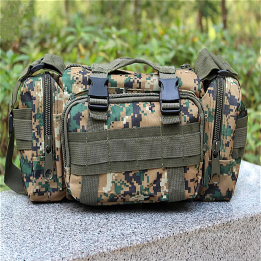 

Fashion Men Camouflage Waist Bag Military Waist Pack Canvas Camera Single Shoulder Multi Funcational Messager Bag