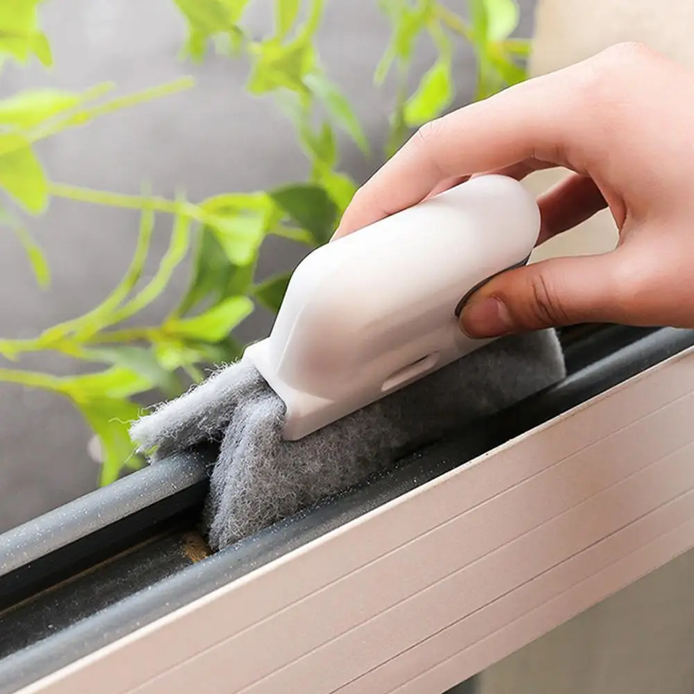 

2 In 1 Groove Cleaning Tool Window Frame Door Groove Cleaning Crevice Cleaner Cleaning Door Sliding Hand-held Brush Tools T D2W4