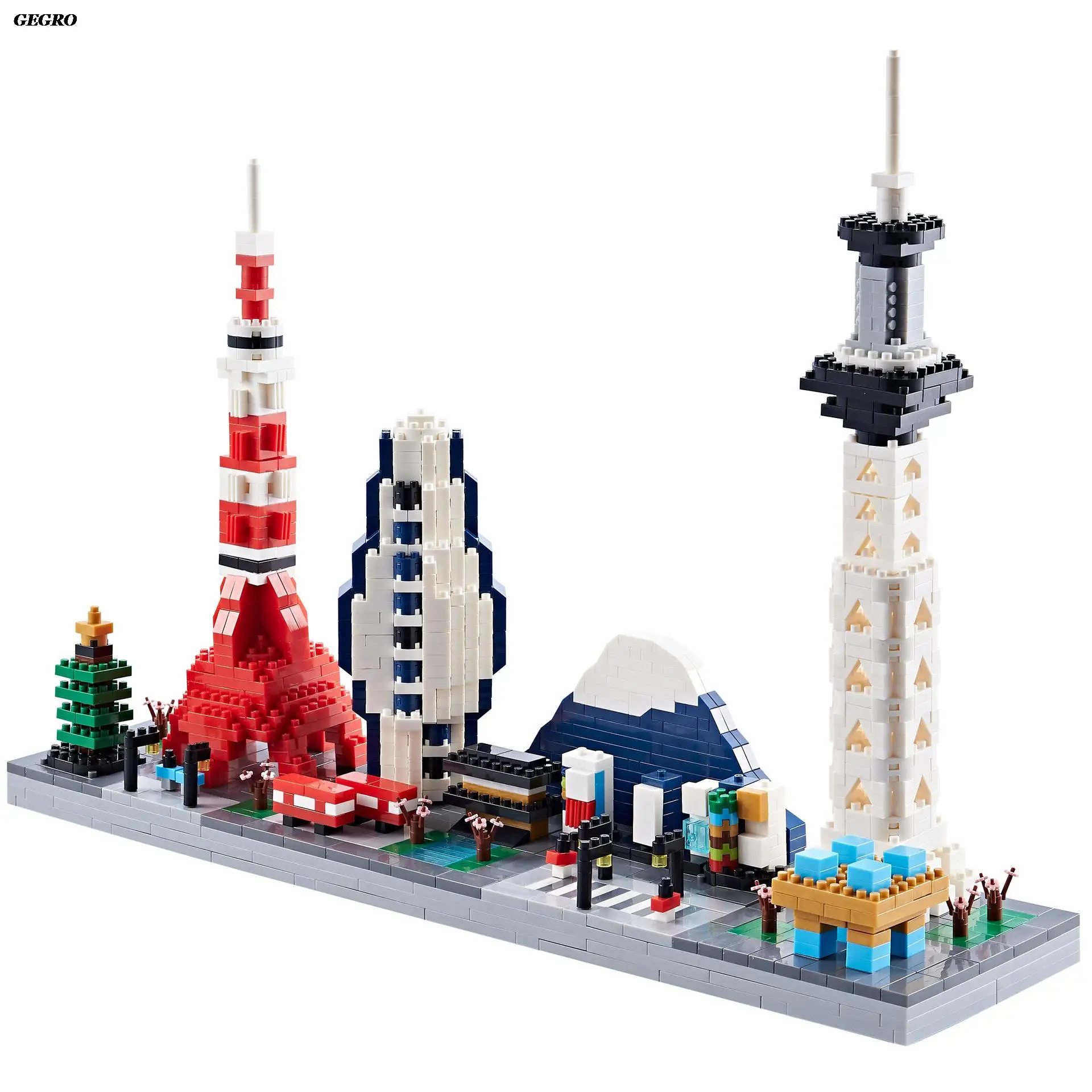 

Конструктор «городская архитектура», комплект строительных блоков «очертание токия», мини-модели, сборные игрушки для детей, подарки