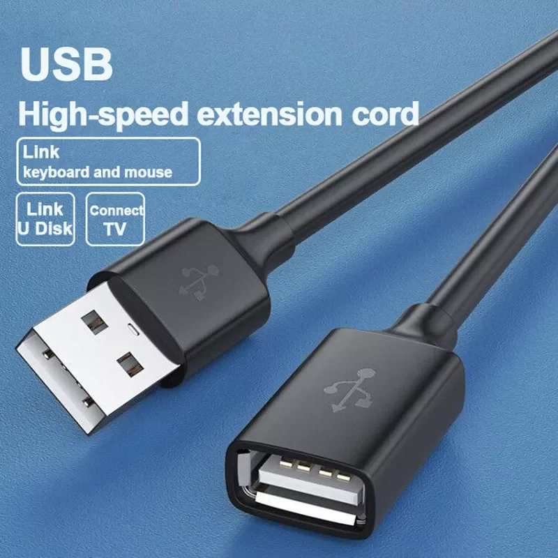 

Extension Cable USB 2.0 Extension Cable Male To Female Data Cable Suitable for PC TV USB Mobile Hard Disk Cable