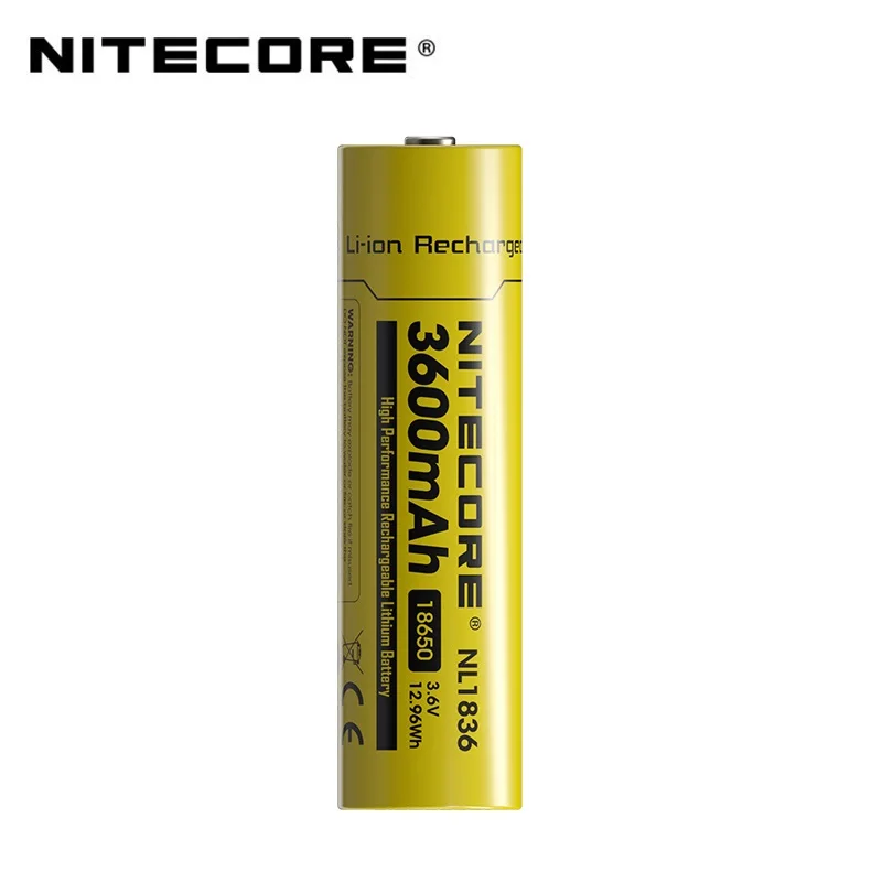 

Nitecore NL1836 18650 3600mAh (new version of NL1835) 3.6V 12.96Wh Rechargeable Li-on Battery High quality with Protection