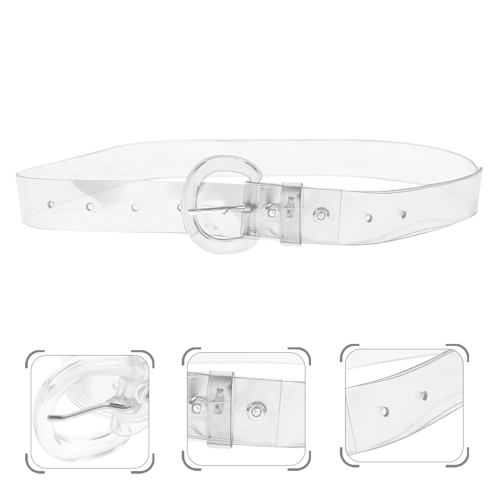 

Decorate Adjustable Waistband Women Dress Accessories Jeans Trendy Dresses Single Hole Belt Sash Pvc Ladies Miss Womens