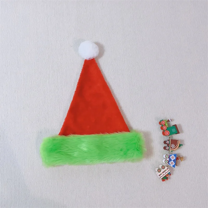 Рождественская вечеринка забавная меховая шапка Санта-Клауса контрастных