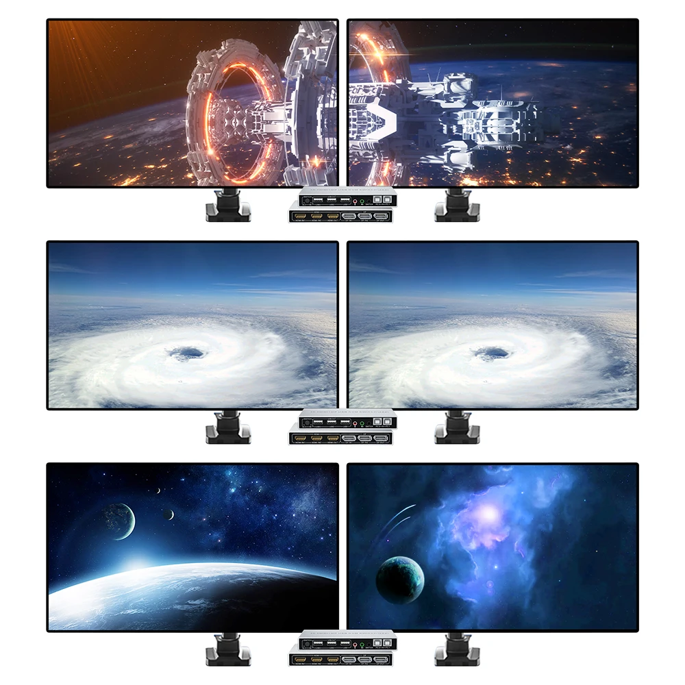 Двойной монитор HDMI DisplayPort KVM Switch 4K 60 Гц 2X2 смешанные входы DP переключатель 2
