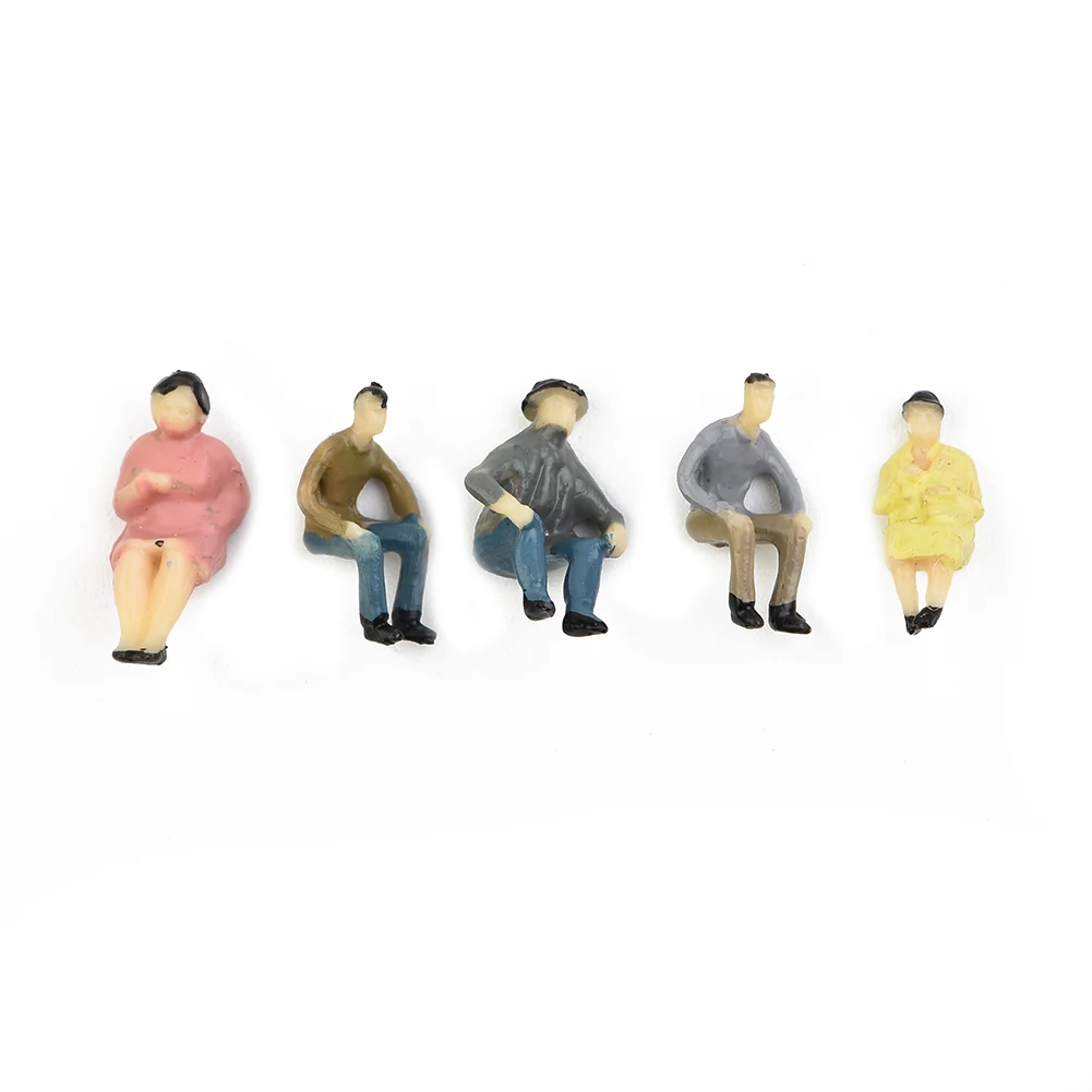 

60pcs Model People All Seated 1:87 Painted Figures Passenger HO Scale Sitting People Outdoor Landscape Garden Decorations