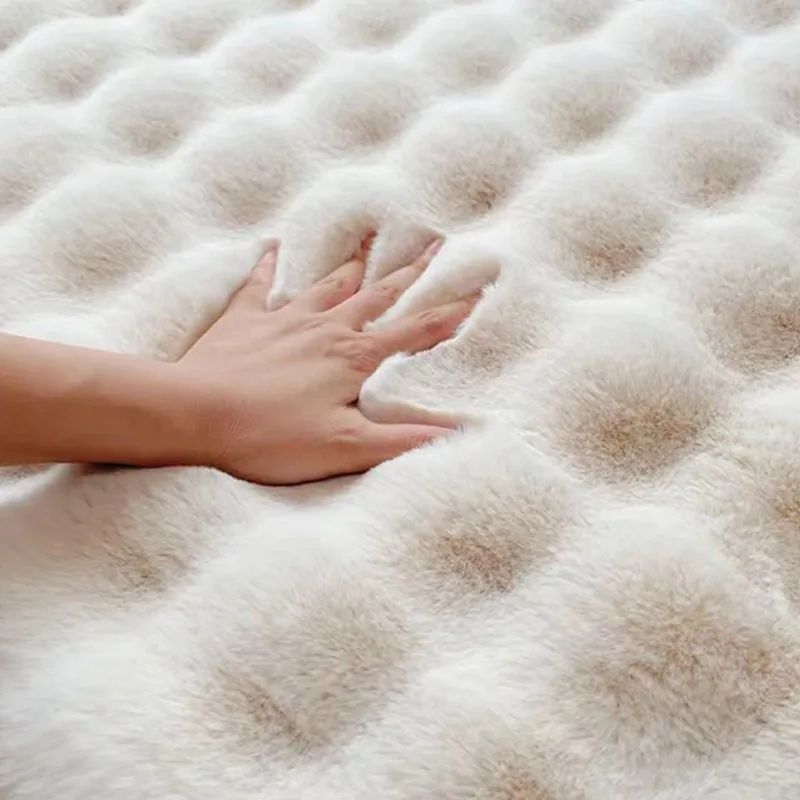 Плюшевый флисовый коврик с пузырьками для гостиной пушистая мягкая подушка