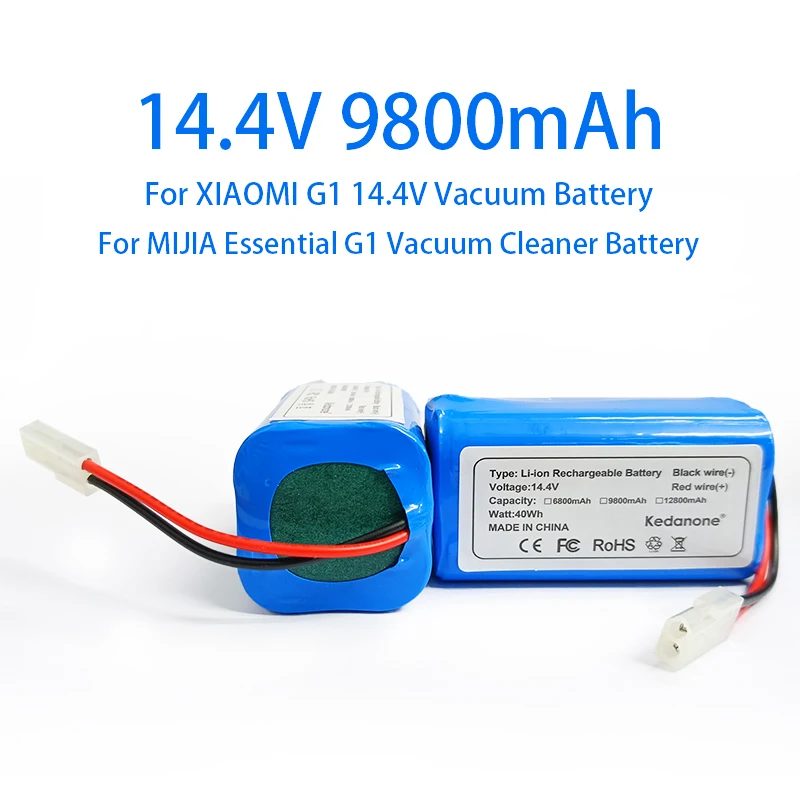 

Robot Vacuum Cleaner Battery Pack 4S1P 18650 14.4V 9800mAh Li-ion Battery For Xiaomi G1 MI Robot Vacuum-Mop Essential MJSTG1