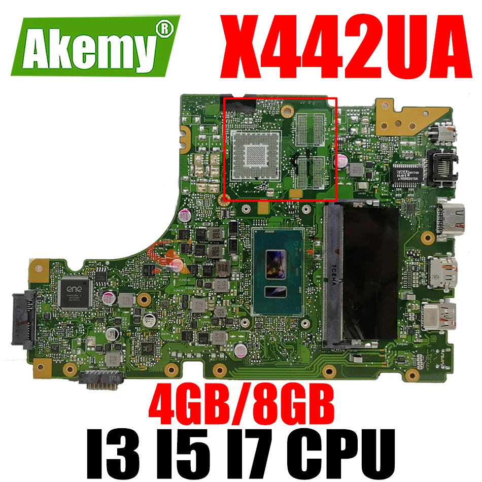 

Материнская плата X442UA i3 i5 i7 с процессором 4 ГБ, 8 ГБ ОЗУ для ASUS VivoBook 14 x442hid X442UQR X442UN X442UR материнская плата для ноутбука