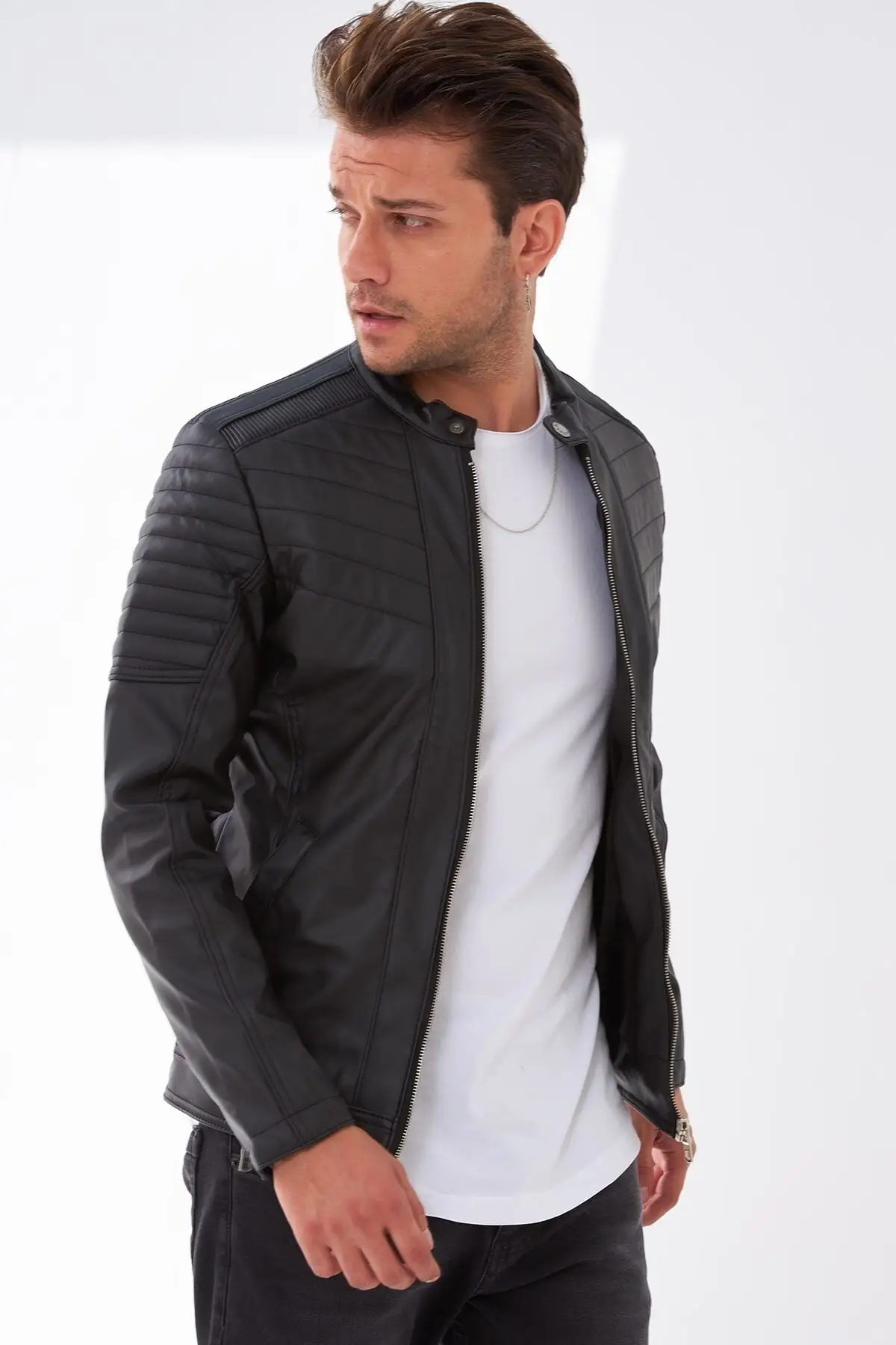 Men's Slim Fit Leather Jacket