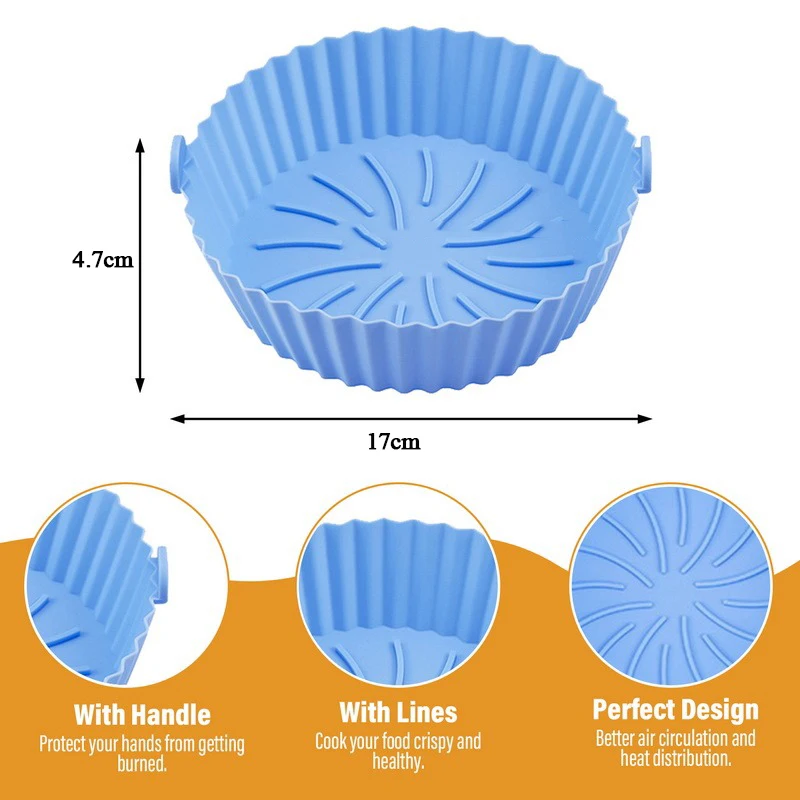 

1 шт. многоразовая фритюрница, силиконовый горшок, противень для духовки, силиконовая корзина для аэрофритюрницы, пицца, жареная курица, гриль, сковорода, коврик для кухни