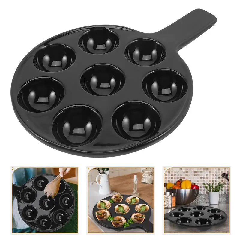 

Escargot Baking Tray Handle Snail Grill Dish Eatable Snail Grilling Plate Baked Escargot Plate Escargot Baking Dish