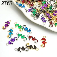 20pcs 1022mm enamel seahorse hippocampus charms pendant for jewerly diy making bracelet earrings necklaces accessories findings