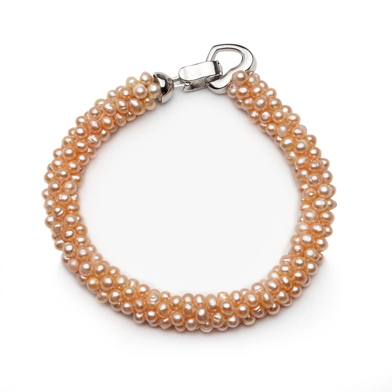 Браслеты из натурального жемчуга для женщин, браслет ручной работы из серебра 925 пробы с подвесками для свадьбы Браслеты из натурального жемчуга для женщин, браслет ручной работы из серебра 925 пробы с подвесками для свадьбы