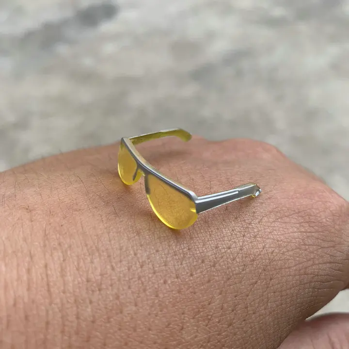 

1/6 Scale Yellow Glasses Model Sunglasses Fit for 12in Action Figure Accessory