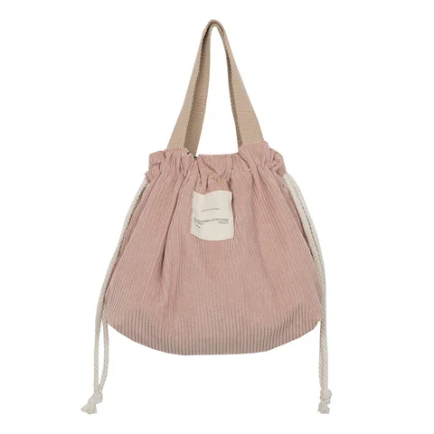 Портативная сумка для ланча, хлопковый Ланч-бокс на шнурке для пикника, женская простая маленькая сумка-тоут, сумка, обеденный контейнер, сумки для хранения еды
