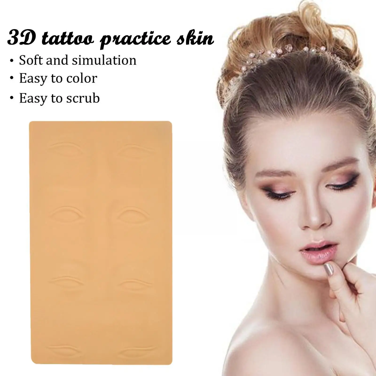 

3d латексная тату-тренировка, косметика для бровей, татуаж, тренировка, Перманентный макияж, товары для бровей, тренировочная кожа бровей U4j1