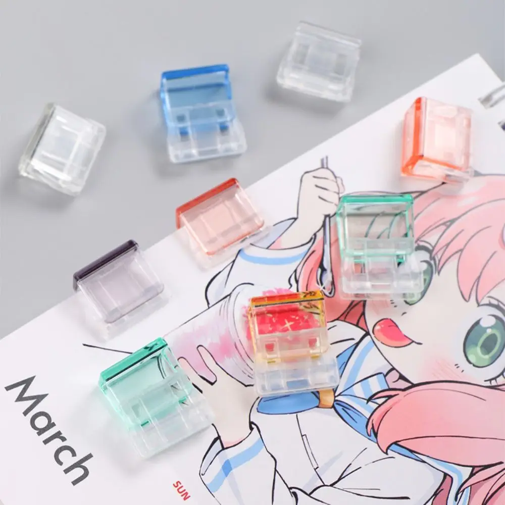 Высококачественный карамельный цветной зажим для бумаги с надписью прозрачный