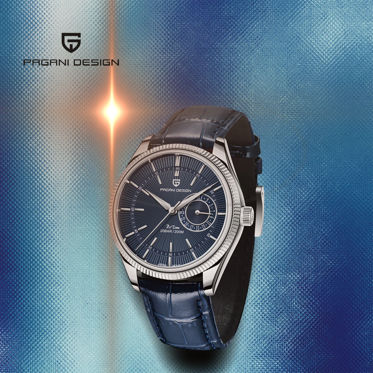Enlarge 2023 new PAGANI Design luxury men's quartz watch Sapphire VH65 automatic watch 200 meters waterproof men's diving watch Reloj Ho