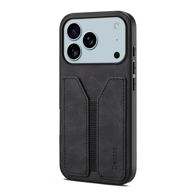 Фото Чехол-накладка PURetro из искусственной кожи с узором для iPhone Air/17, эластичный чехол для телефона с отделением для карт для Apple 17 Pro Max, чехол для iPhone №3