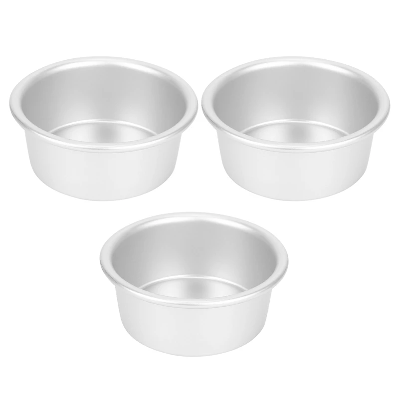 

Набор из 3 круглых сковородок для выпечки, посуда для выпечки мини-тортов, пиццы, хлеба, герметичная и Легкая очистка, легко отпускать