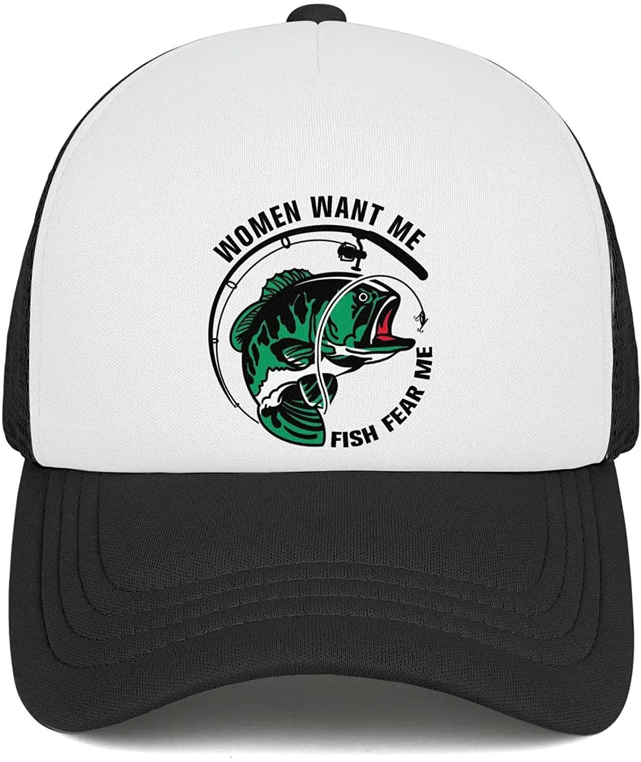 

Женская Бейсболка с надписью «Want Me and Fish Me»