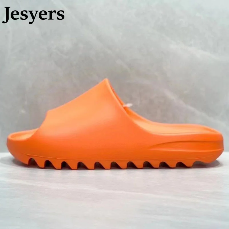 

2022 Flat Thick Sole Light Rubber Slippers Peep Toe Sandals Platform Lazy Slides Summer Seaside Vacation Beach Shoes Unisex