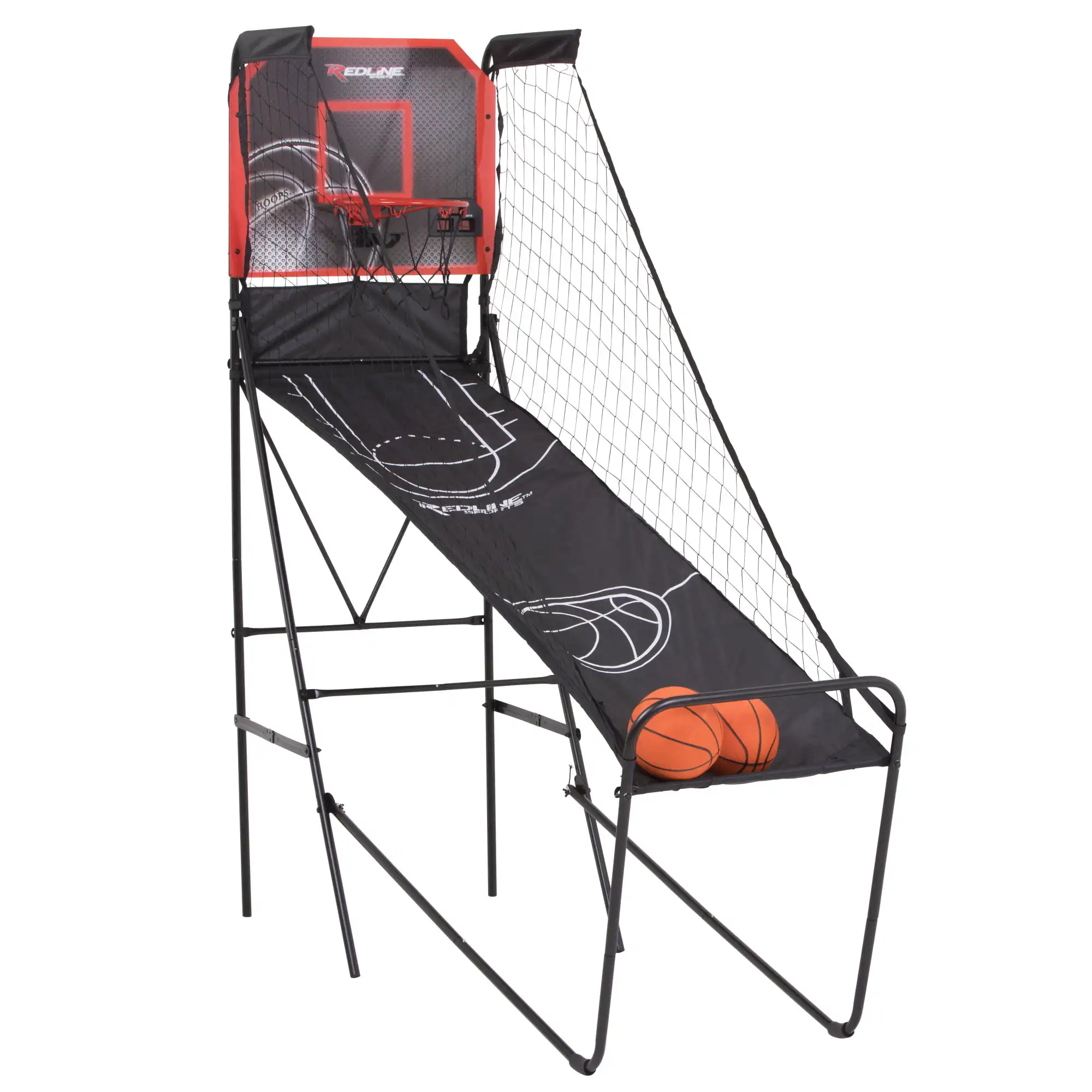 

Redline Alley-oop Single Basketball Shootout with Quick Connect Easy-to-Assemble Frame and Compact Fold-up Design