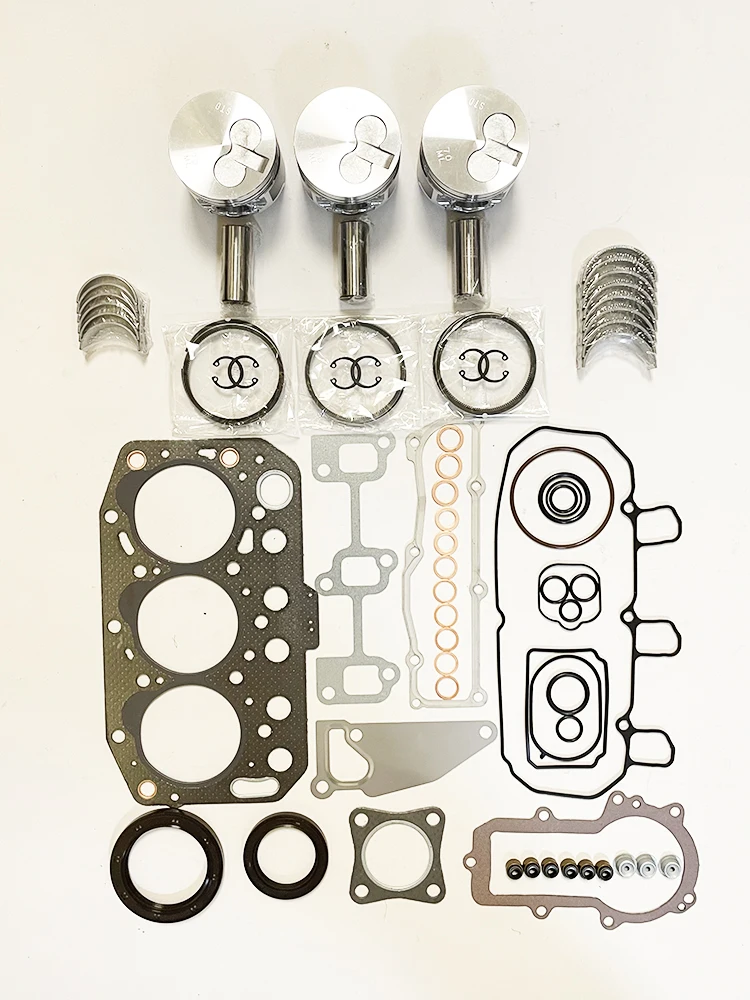 

Комплект для ремонта 3TNV70, полный комплект прокладок, поршневое кольцо, подшипник, клапан для экскаватора Yanmar 15NX-2, подходит для JOHN DEERE Gator XUV 850D