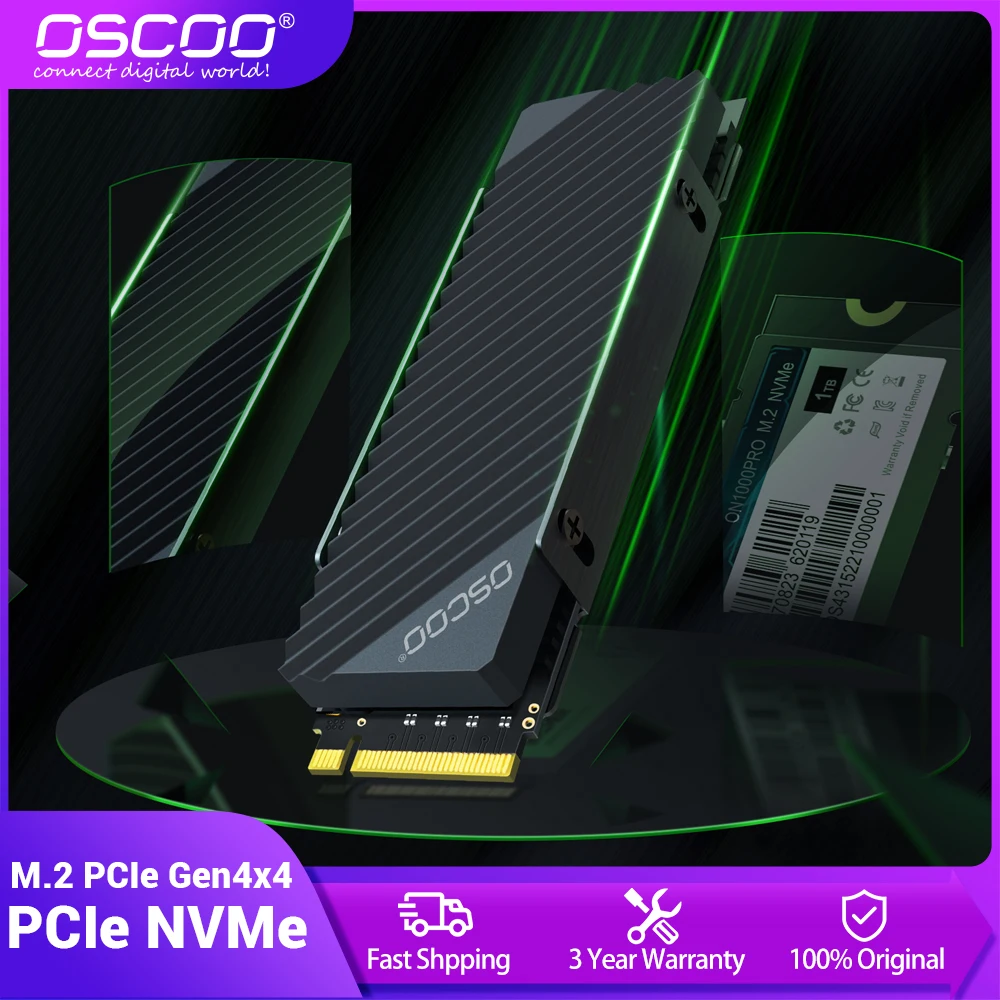 OSCOO 	Внутренние жёсткие диски PCIE GEN 4.0*4 m.2 2280 nvme hard disk 512gb 1TB Ssd drive for laptop PS4 PS5