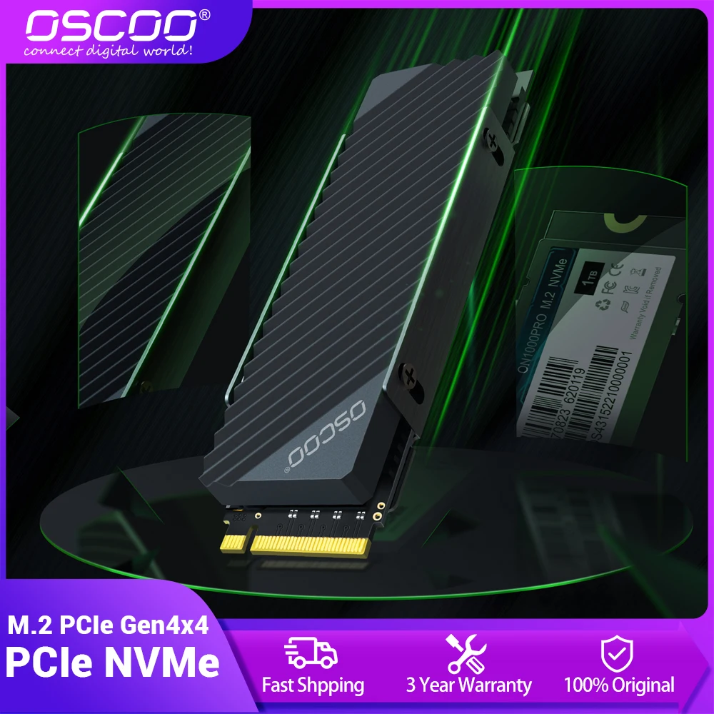 

OSCOO Внутренние жёсткие диски PCIE GEN 4.0*4 m.2 2280 nvme hard disk 512gb 1TB Ssd drive for laptop PS4 PS5